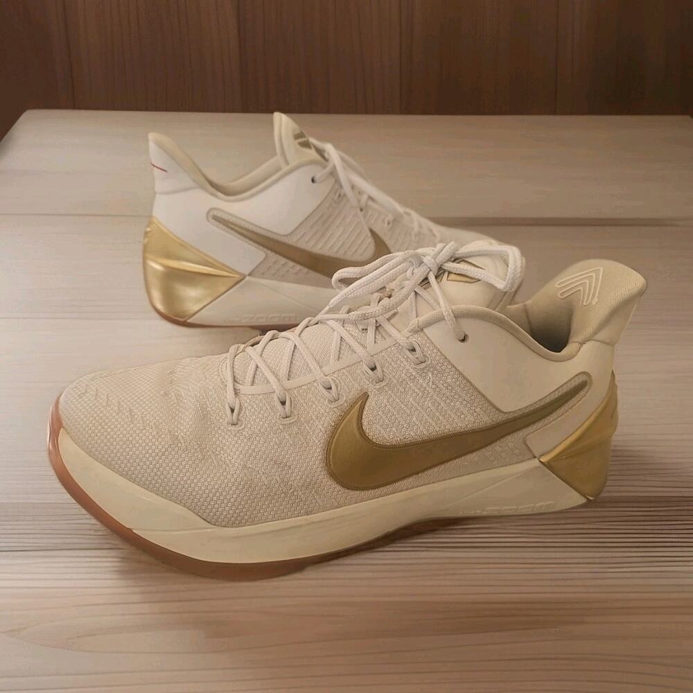 52425-107 Nike Kobe A.D. White/Metallic Gold Big Stage Size 9